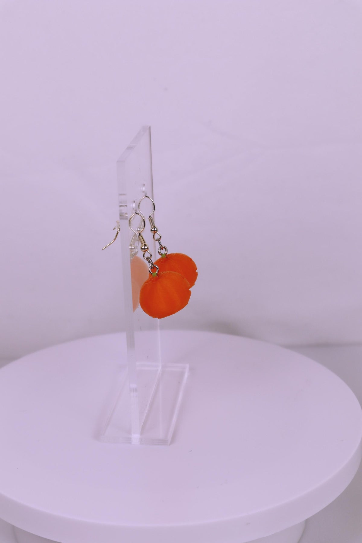 3D Printed Jack-o'-lantern Earrings, Spooky Halloween Jewelry