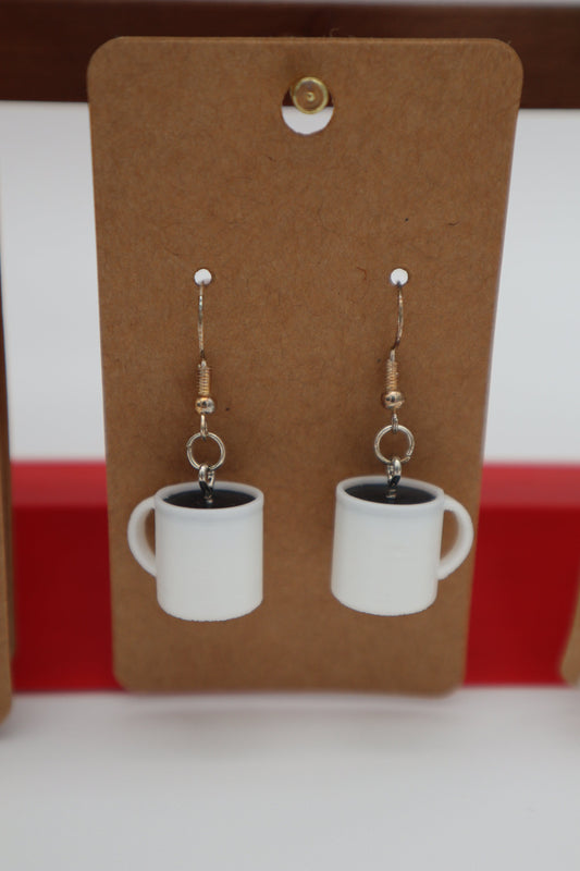 Coffee Mug Earrings Miniature Dangle Earrings Coffee Lover Jewelry Unique Handmade Coffee Cup Earrings Perfect Gift Coffee Enthusiasts