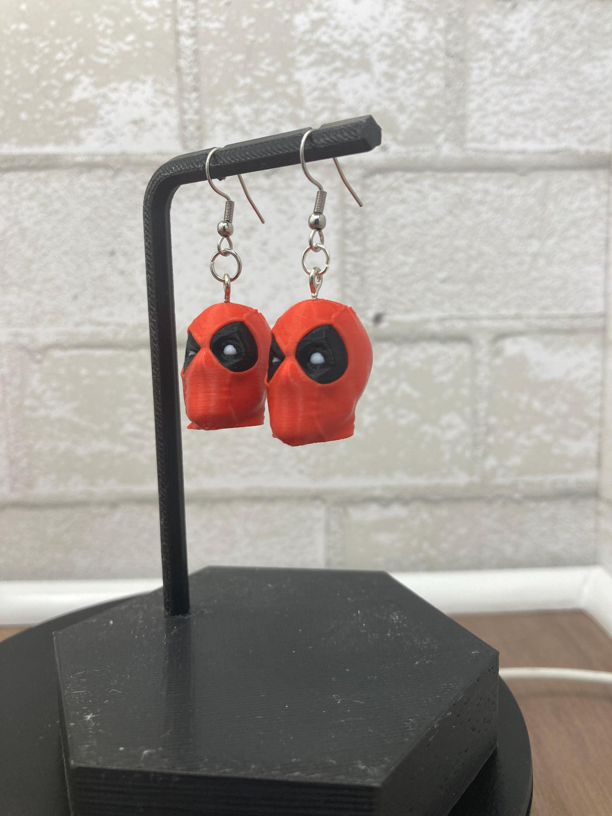 Deadpool Earrings Marvel Jewelry High Quality Superhero Earrings Perfect Gift for Deadpool Fans Unique Handmade Earrings