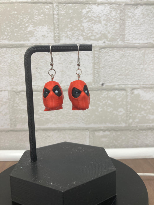 Deadpool Earrings Marvel Jewelry High Quality Superhero Earrings Perfect Gift for Deadpool Fans Unique Handmade Earrings