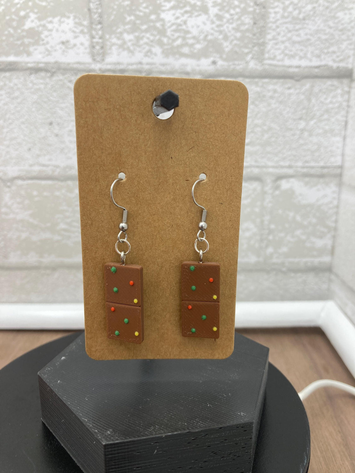 Cosmic Brownie Earrings Fun Food Jewelry Cute Dessert Earrings Unique Handmade Jewelry Perfect Gift for Food Lovers