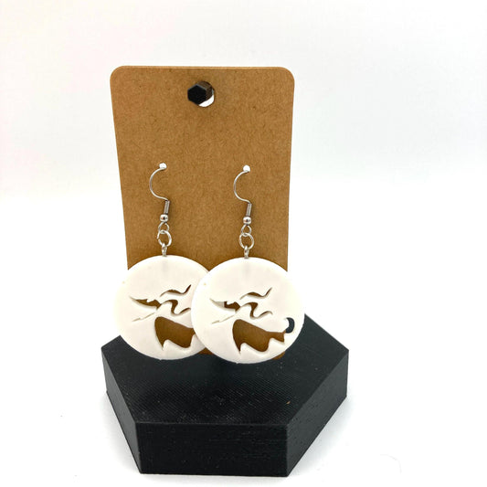 Zero from The Nightmare Before Christmas Earrings 3d Printed