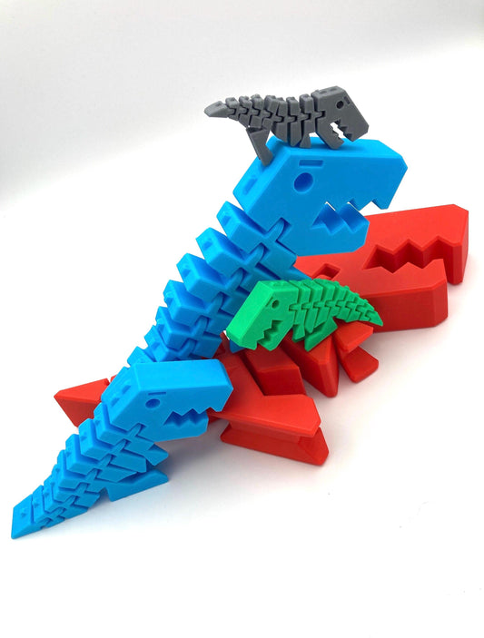 Flexi Rexi Articulated Dinosaur Toy Fun Flexible Fidget Dinosaur Movable Design Perfect Gift for Kids and Dinosaur Lovers Interactive Toy