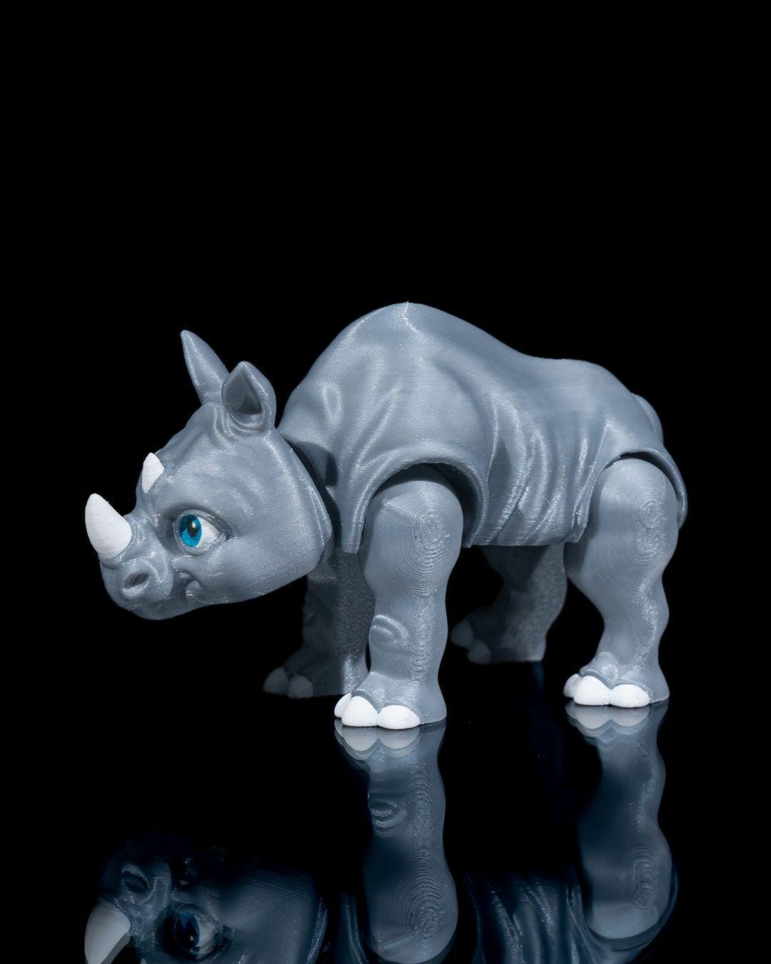 Rhino Figurine Unique Animal Decor Collectible Rhino Sculpture Perfect Gift for Wildlife Lovers Handmade Home Decor Safari-Themed Accent