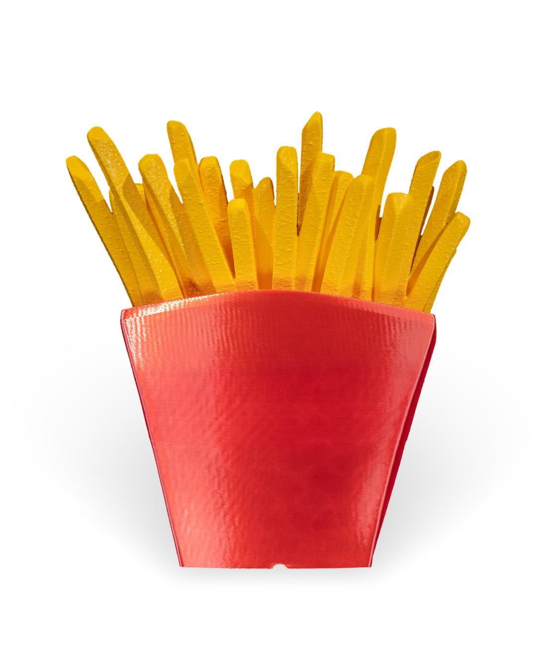 French Fry Phone Holder Fun Desk Accessory Unique Phone Stand Perfect for Food Lovers Quirky Office Decor Gift for Fast Food Fans