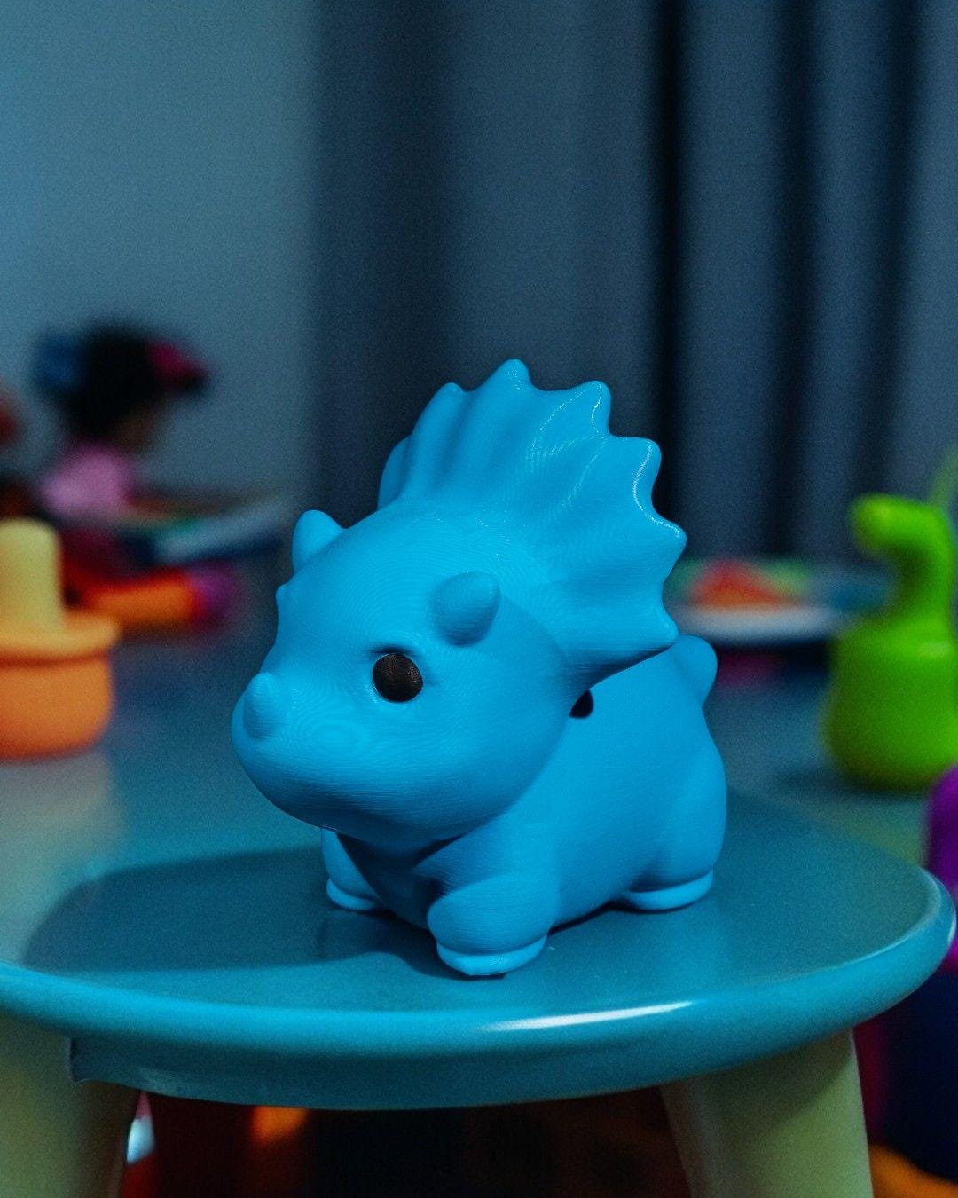 Baby Triceratops Figurine Dinosaur Decor Cute Dino Collectible Perfect Gift for Kids and Dinosaur Lovers Nursery Decor Fantasy Dino Toy
