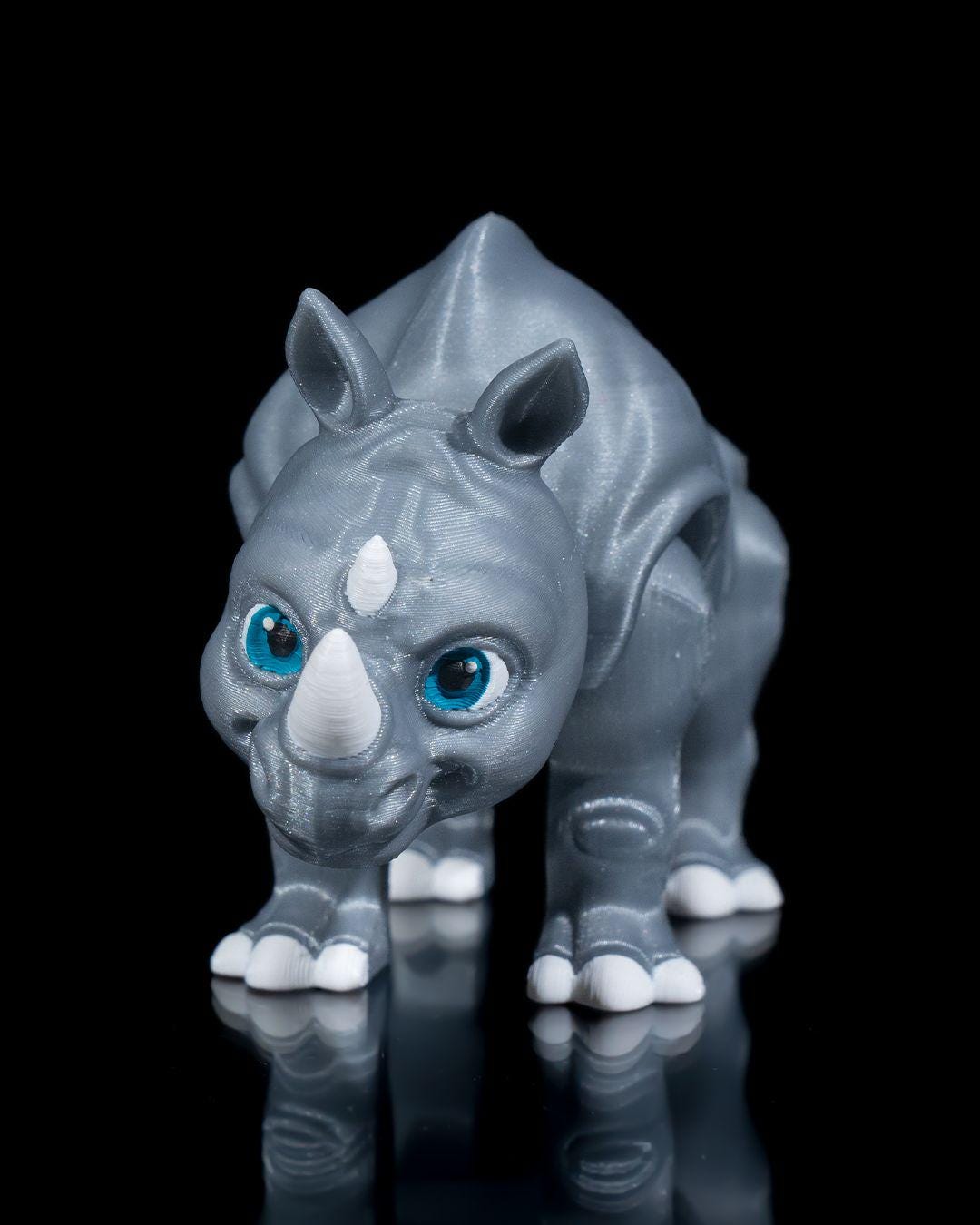 Rhino Figurine Unique Animal Decor Collectible Rhino Sculpture Perfect Gift for Wildlife Lovers Handmade Home Decor Safari-Themed Accent