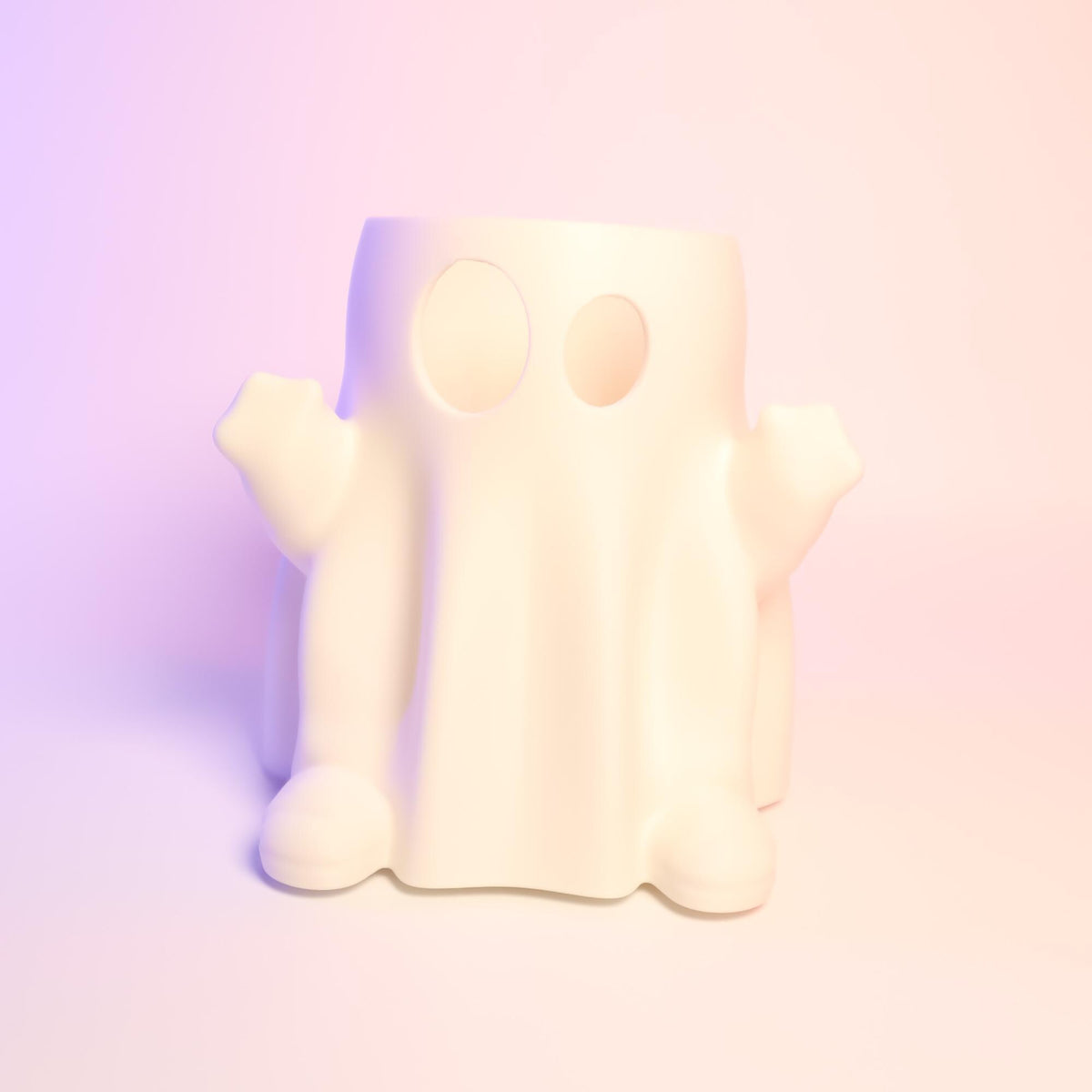 Ghost Container with Silly Eyes Fun Halloween Storage Spooky Decor Perfect for Candy or Small Items Quirky Gift for Halloween Lovers