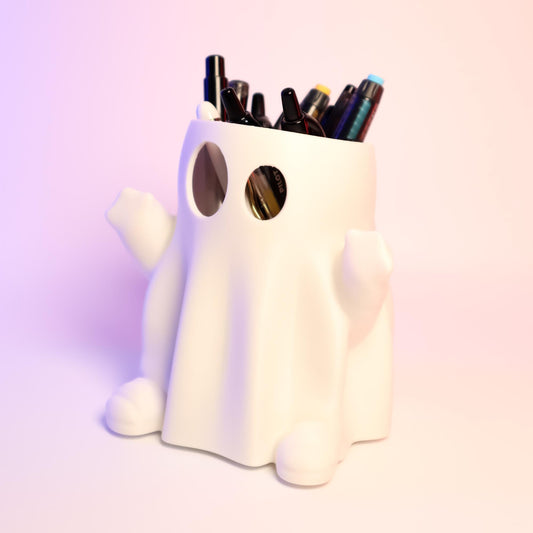 Ghost Container with Silly Eyes Fun Halloween Storage Spooky Decor Perfect for Candy or Small Items Quirky Gift for Halloween Lovers
