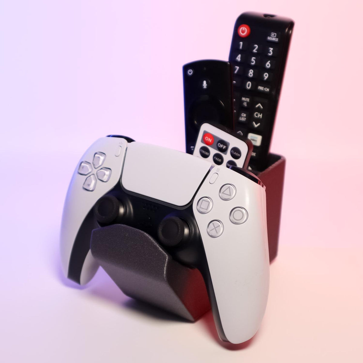 Controller Stand Remote Organizer Compact Storage Gaming Accessory Perfect for Desk or Tabletop Space-Saving Controller and Remote Holder