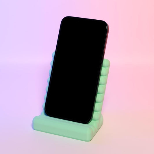 Floatie Phone Stand Horizontal Lines Design Unique Desk Accessory Modern Phone Holder Perfect for Home or Office Fun and Stylish Stand
