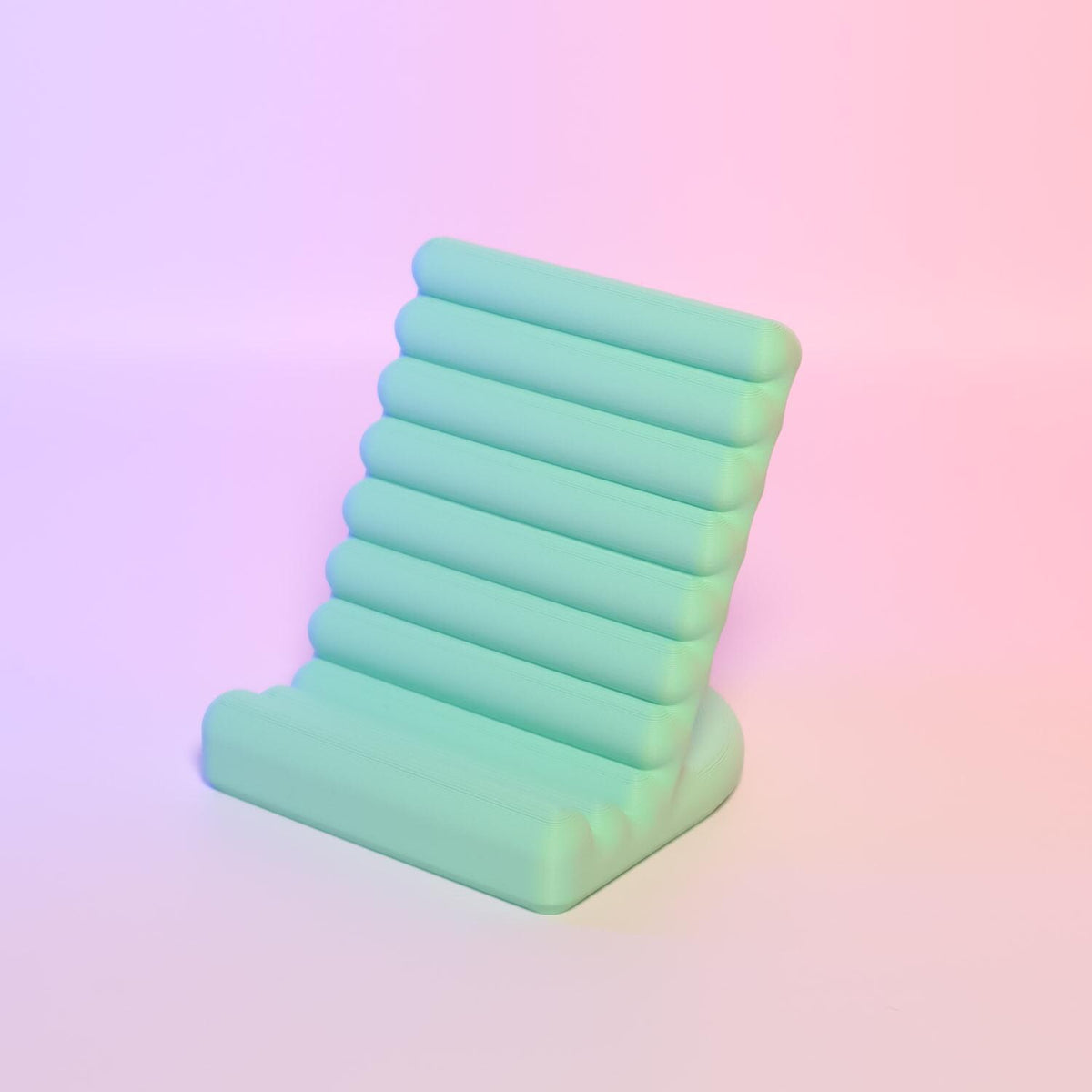 Floatie Phone Stand Horizontal Lines Design Unique Desk Accessory Modern Phone Holder Perfect for Home or Office Fun and Stylish Stand