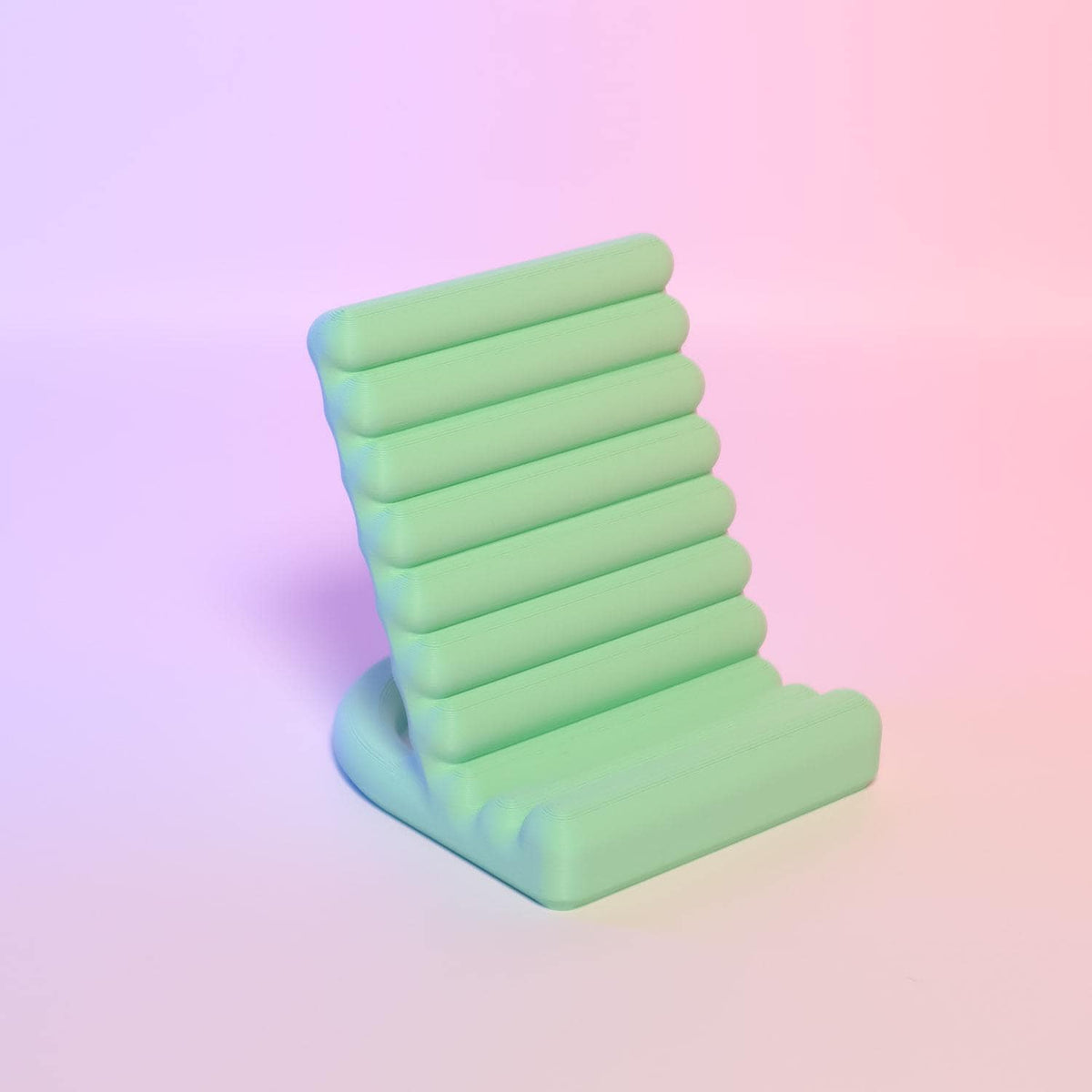 Floatie Phone Stand Horizontal Lines Design Unique Desk Accessory Modern Phone Holder Perfect for Home or Office Fun and Stylish Stand