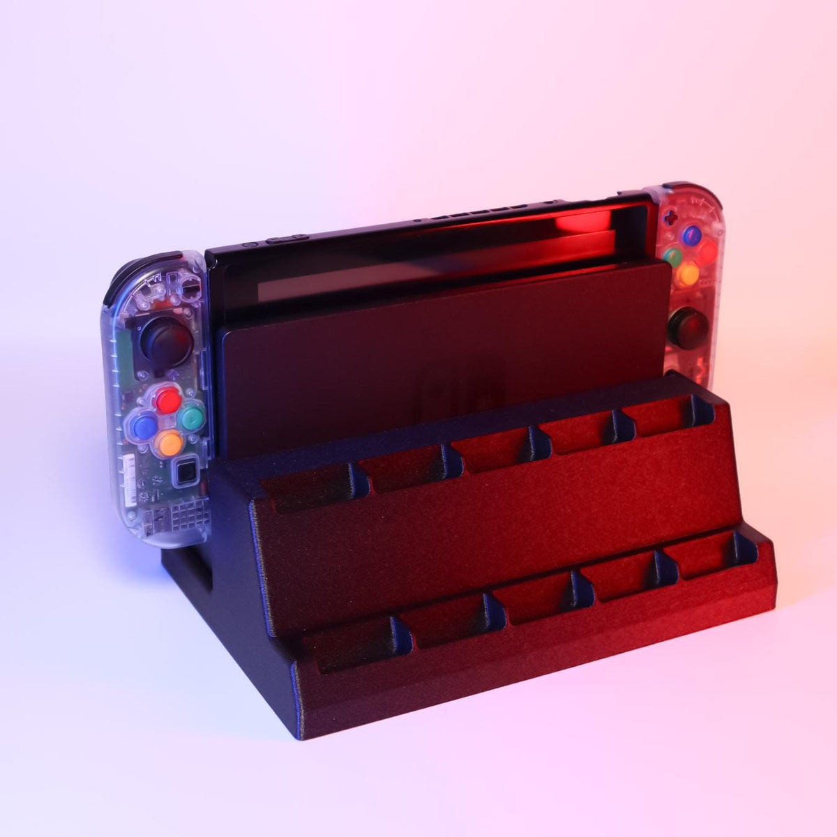 Mini Gameboy Display Dock Case for Switch Game Cartridge Holds 10 Games Retro Gaming Accessory Compact Game Organizer Perfect for Gamers