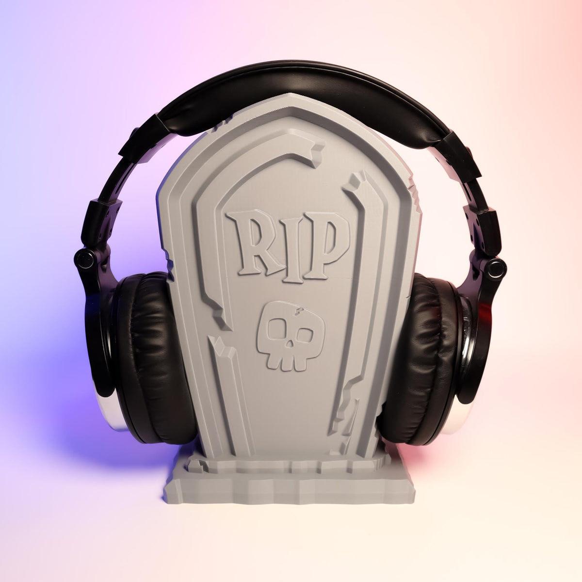 Tombstone Headphone Holder Spooky Desk Accessory Unique Halloween Decor