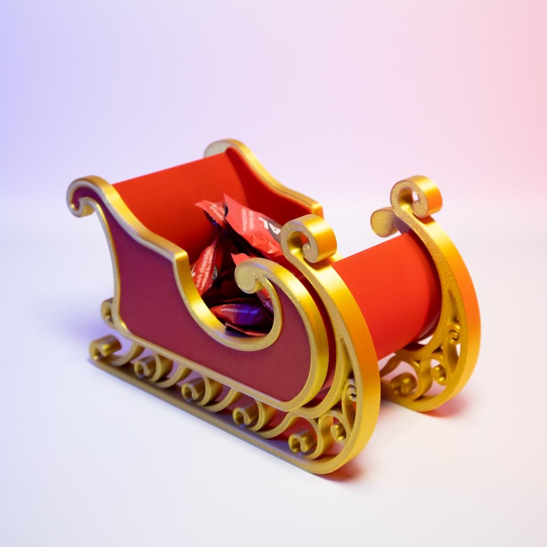 Santa’s Sleigh Festive Holiday Decor Christmas Decoration Classic Sleigh Display Perfect for Home or Office Unique Gift for Christmas Lovers