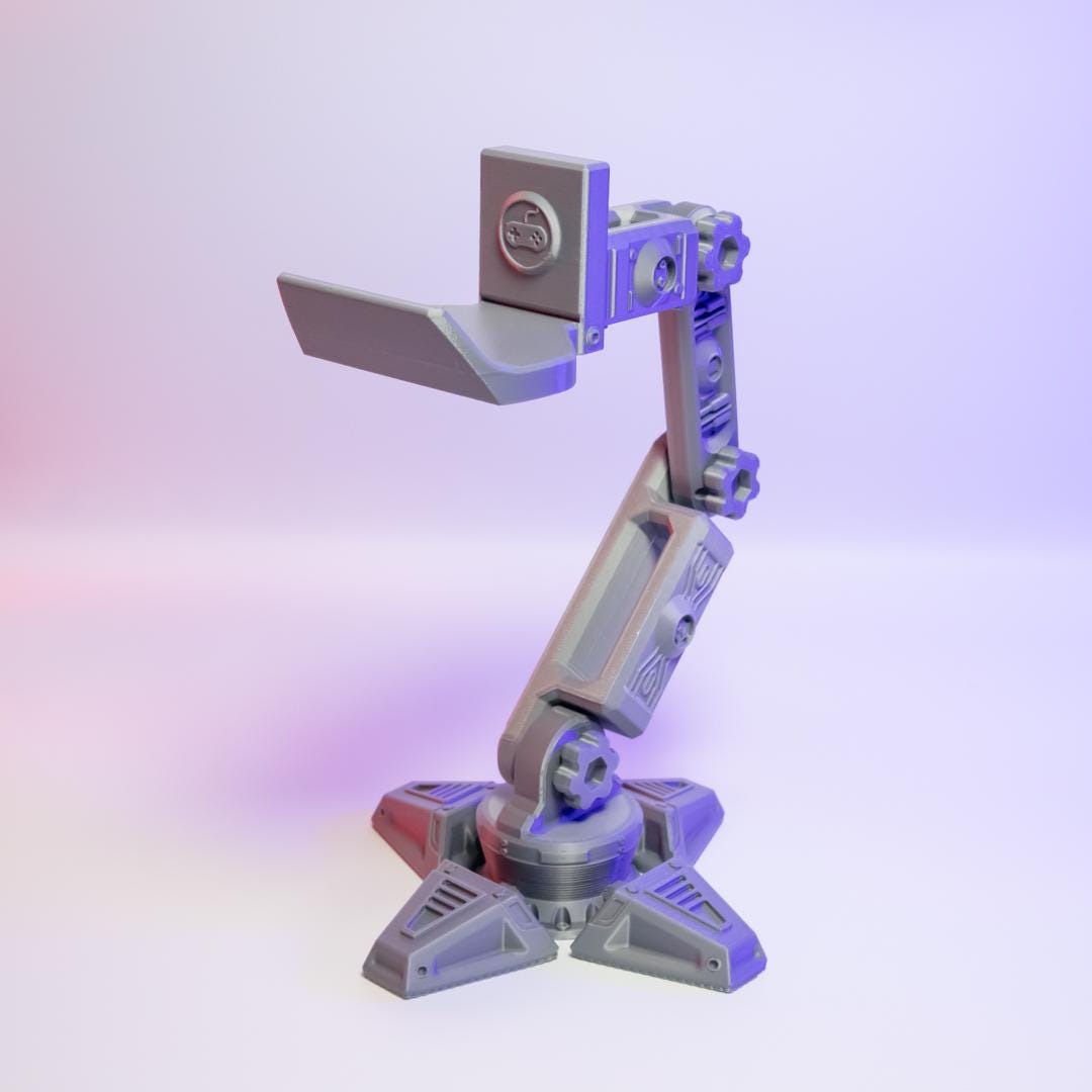 RoboArm Gaming Controller Holder Futuristic Desk Accessory Unique Gamer Gift Functional Controller Stand Perfect for Organizing Gaming Setup