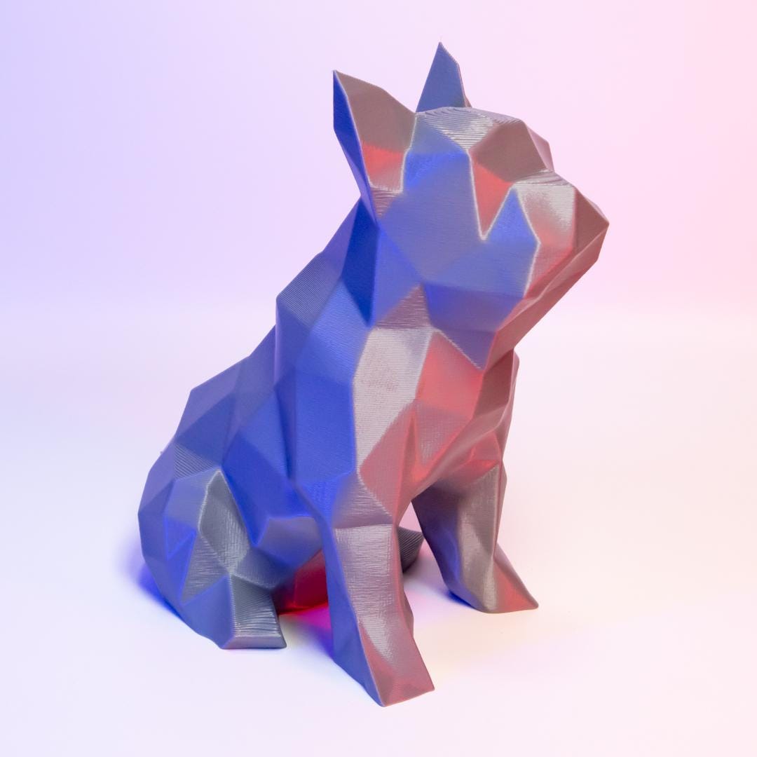 Low Poly French Bulldog Statue Modern Dog Decor Unique Geometric Sculpture Perfect Gift for Dog Lovers Home or Office Accent Piece