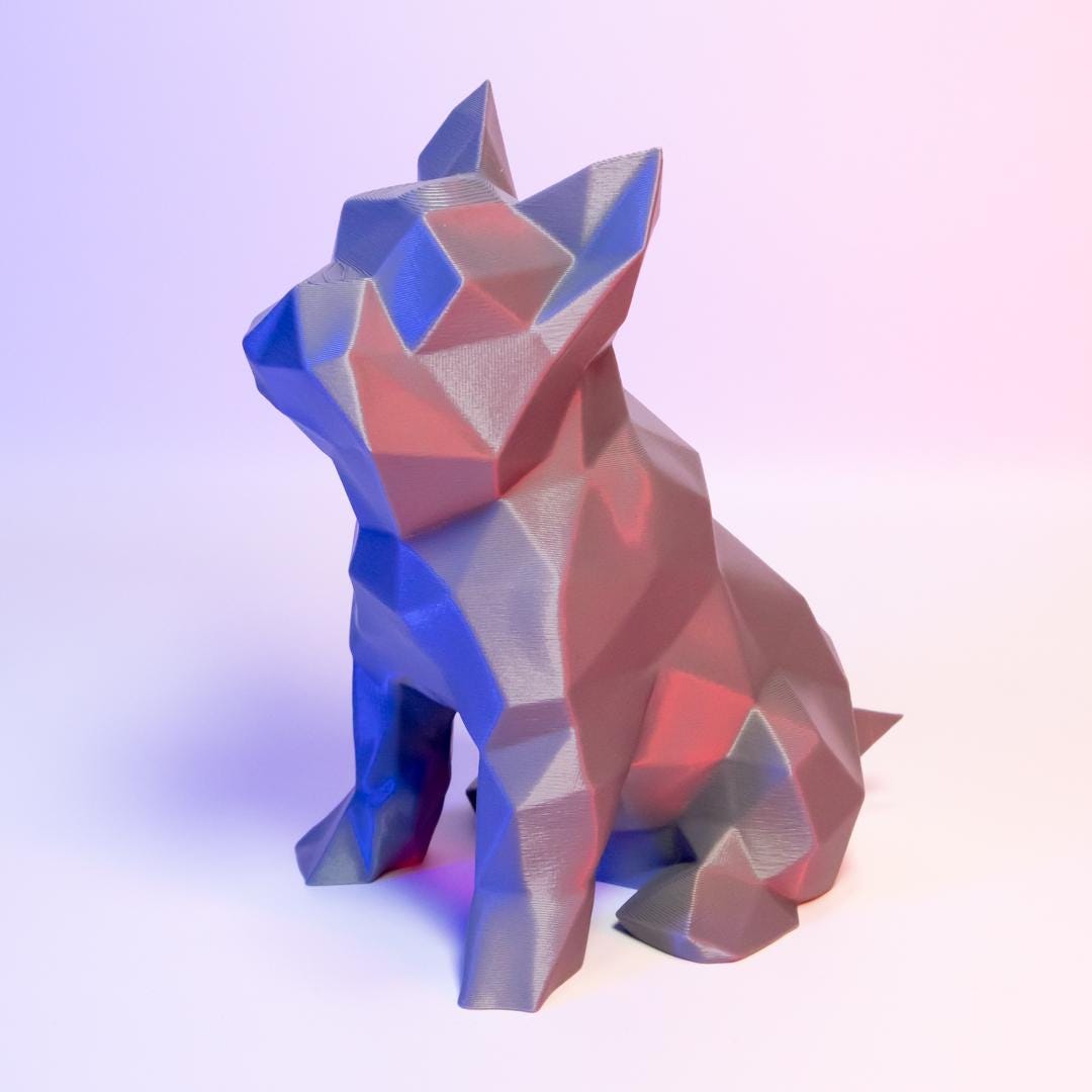 Low Poly French Bulldog Statue Modern Dog Decor Unique Geometric Sculpture Perfect Gift for Dog Lovers Home or Office Accent Piece