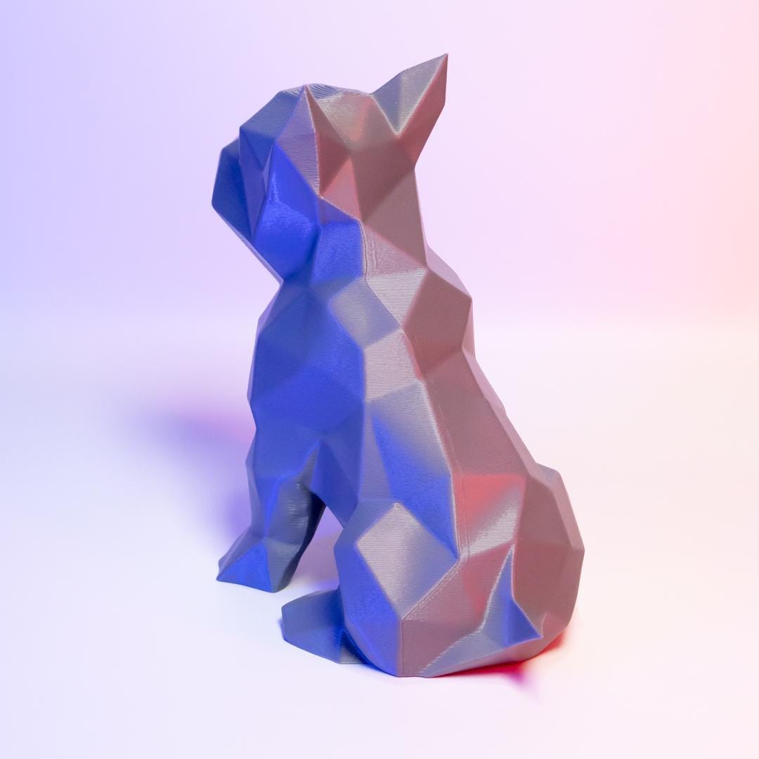 Low Poly French Bulldog Statue Modern Dog Decor Unique Geometric Sculpture Perfect Gift for Dog Lovers Home or Office Accent Piece