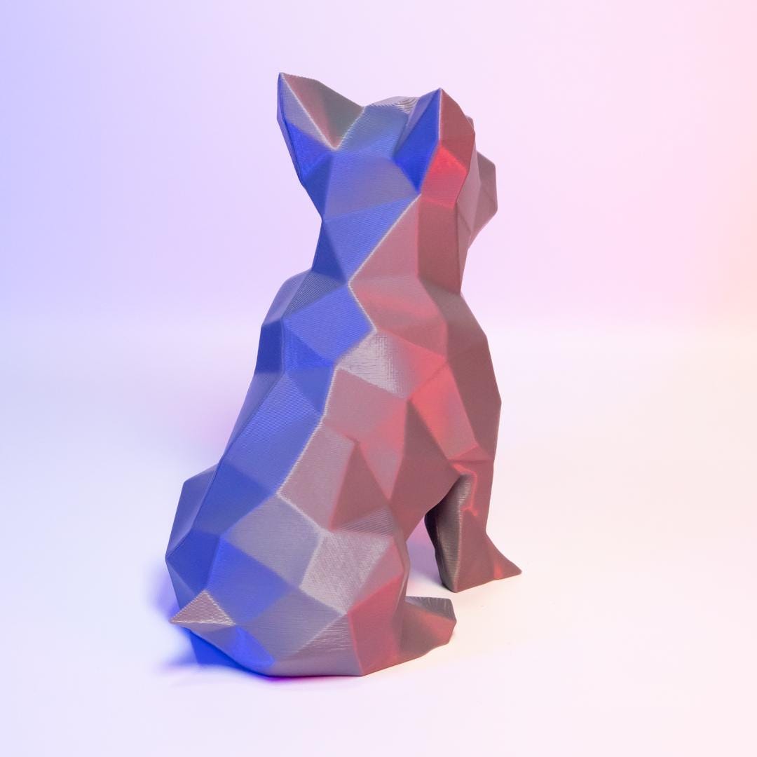 Low Poly French Bulldog Statue Modern Dog Decor Unique Geometric Sculpture Perfect Gift for Dog Lovers Home or Office Accent Piece