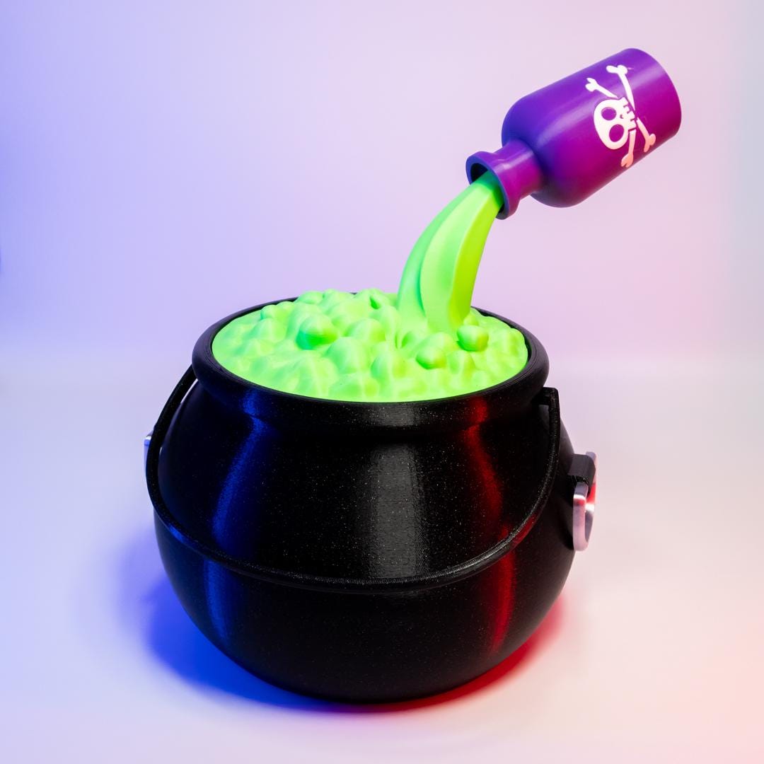 Poisoned Cauldron Candy Container Spooky Halloween Decor Unique Candy Holder Fun Home Accent Perfect Gift for Halloween Lovers