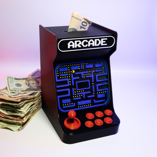 Retro Arcade Piggy Bank Fun Savings Bank Unique Gaming Decor Perfect Gift for Gamers Nostalgic Coin Holder Classic Arcade Style Home Accent