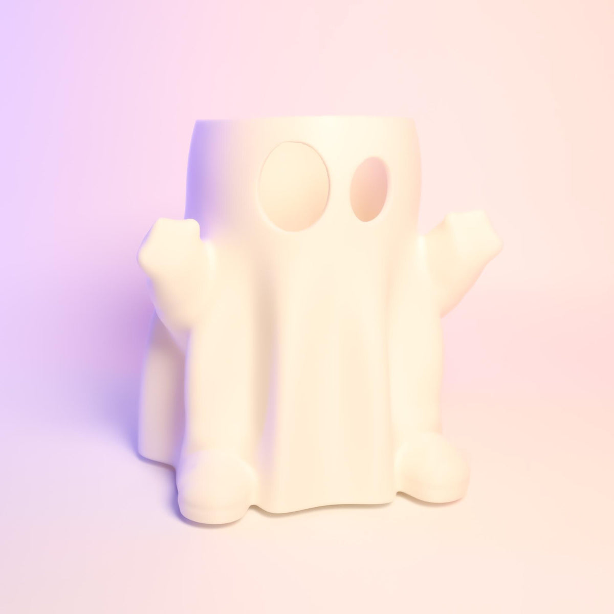 Ghost Container with Silly Eyes Fun Halloween Storage Spooky Decor Perfect for Candy or Small Items Quirky Gift for Halloween Lovers