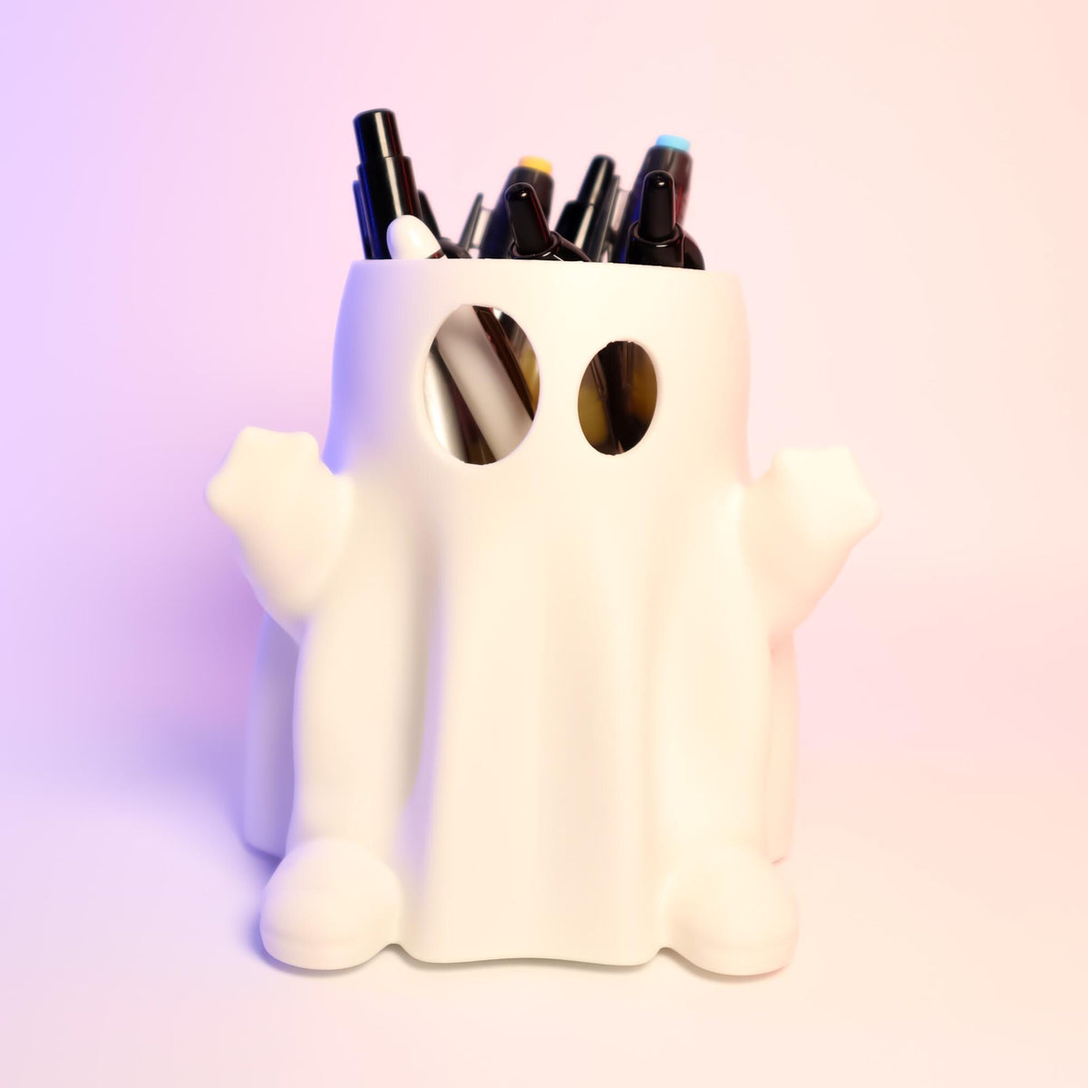 Ghost Container with Silly Eyes Fun Halloween Storage Spooky Decor Perfect for Candy or Small Items Quirky Gift for Halloween Lovers