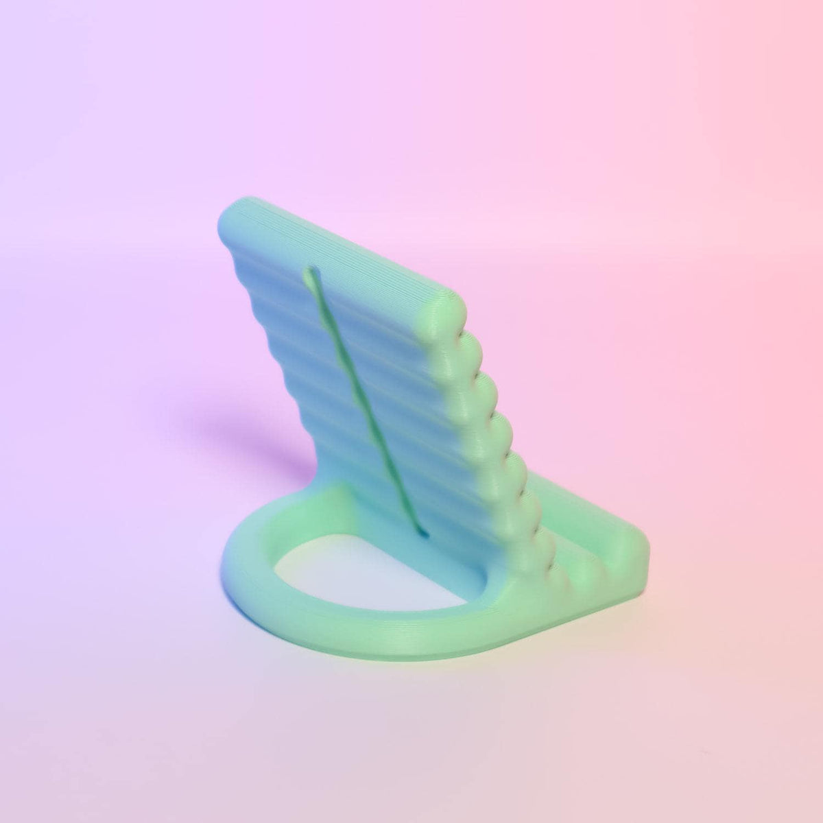 Floatie Phone Stand Horizontal Lines Design Unique Desk Accessory Modern Phone Holder Perfect for Home or Office Fun and Stylish Stand
