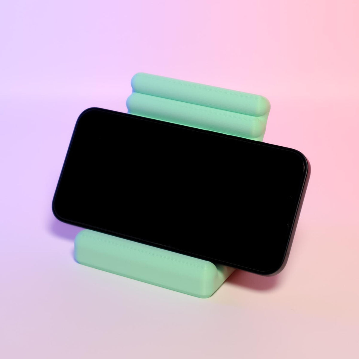 Floatie Phone Stand Horizontal Lines Design Unique Desk Accessory Modern Phone Holder Perfect for Home or Office Fun and Stylish Stand