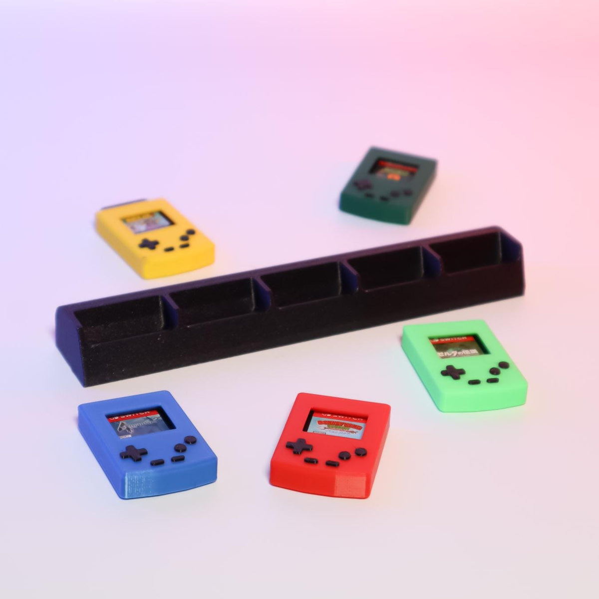 Mini Gameboy Case for Switch Game Cartridge Display Bar Holds 5 Games Retro Gaming Organizer Compact Storage Perfect for Gamers