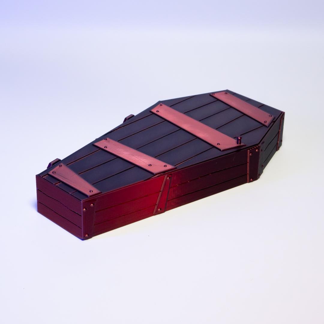 Creepy Coffin Container Spooky Storage Box Halloween Decor Unique Home Accent Perfect for Small Items and Trinkets Gothic Gift Idea