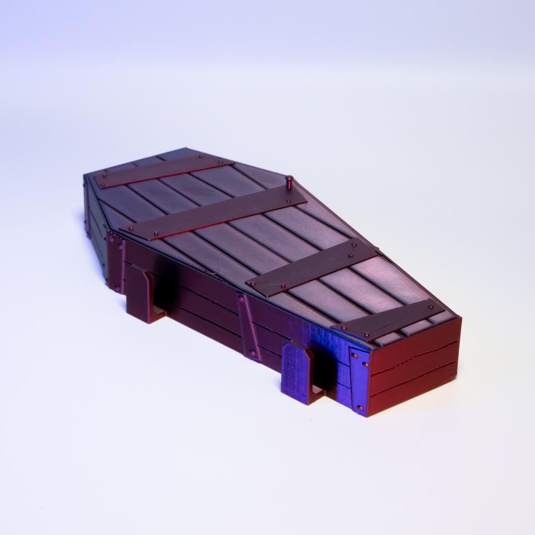 Creepy Coffin Container Spooky Storage Box Halloween Decor Unique Home Accent Perfect for Small Items and Trinkets Gothic Gift Idea
