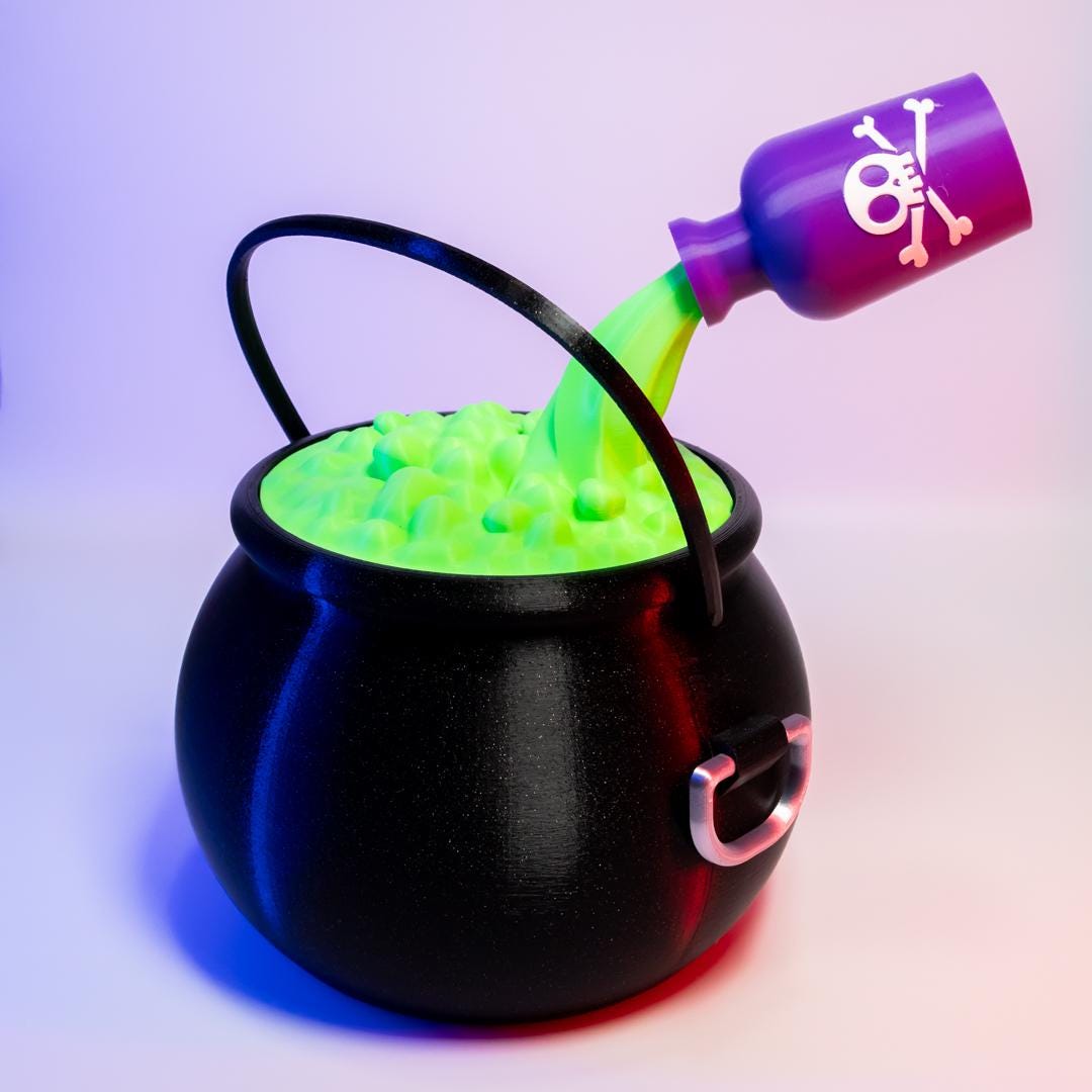 Poisoned Cauldron Candy Container Spooky Halloween Decor Unique Candy Holder Fun Home Accent Perfect Gift for Halloween Lovers