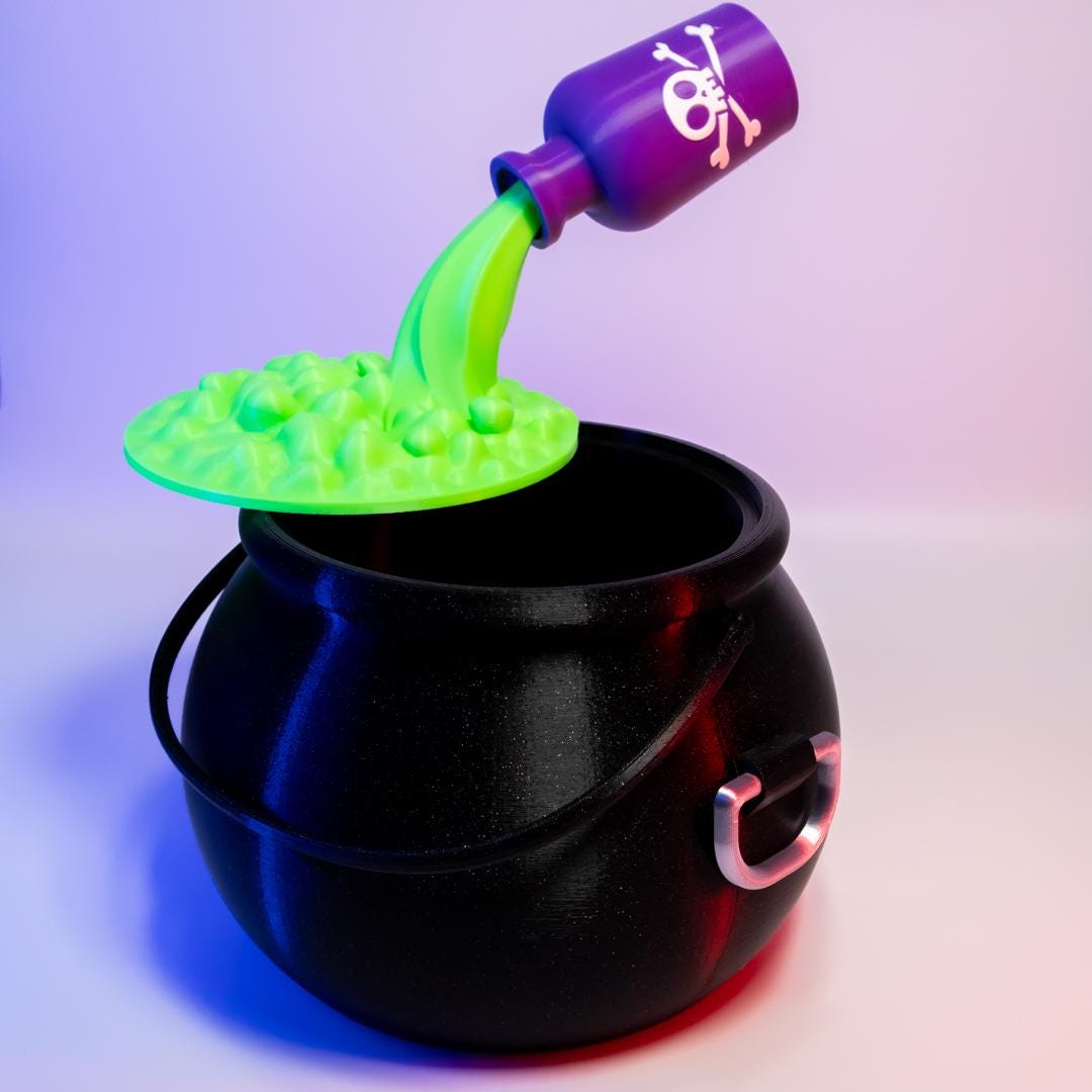Poisoned Cauldron Candy Container Spooky Halloween Decor Unique Candy Holder Fun Home Accent Perfect Gift for Halloween Lovers