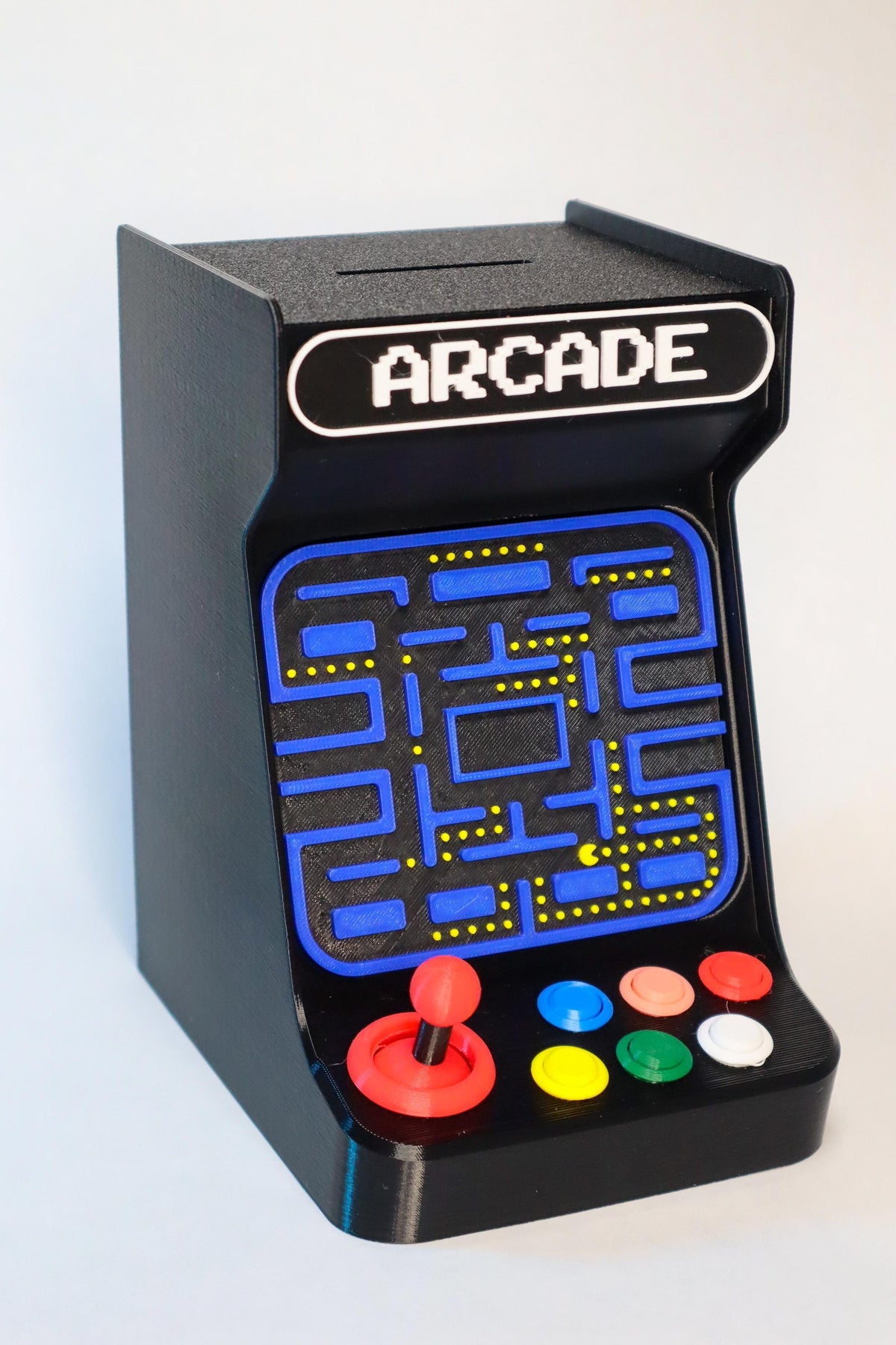 Retro Arcade Piggy Bank Fun Savings Bank Unique Gaming Decor Perfect Gift for Gamers Nostalgic Coin Holder Classic Arcade Style Home Accent