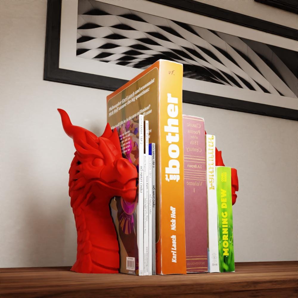 Dragon Book Holder Epic Fantasy Decor Unique Desk Organizer Durable and Stylish Gift for Book Lovers and Fantasy Enthusiasts