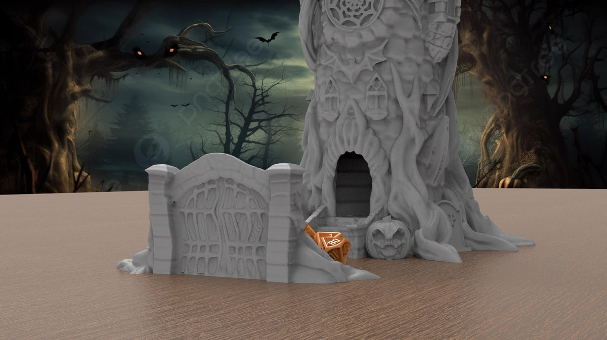 Halloween Dice Tower Spooky Tabletop Gaming Accessory Unique RPG Dice Roller Perfect Gift for Gamers and Halloween Lovers