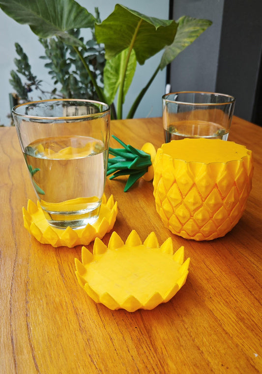 Pineapple Coasters Fun and Tropical Drink Coasters Stylish Table Decor Durable and Absorbent Perfect Gift for Pineapple Lovers