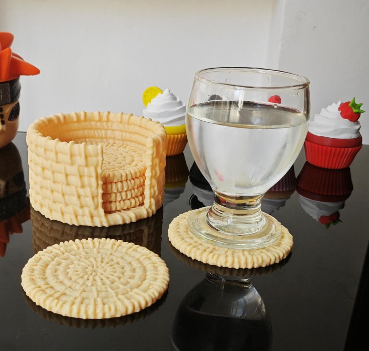 Wicker-Style Coaster Set Rustic Drink Coasters Durable Table Protection Stylish Home Decor Perfect Gift for Entertainers and Hosts