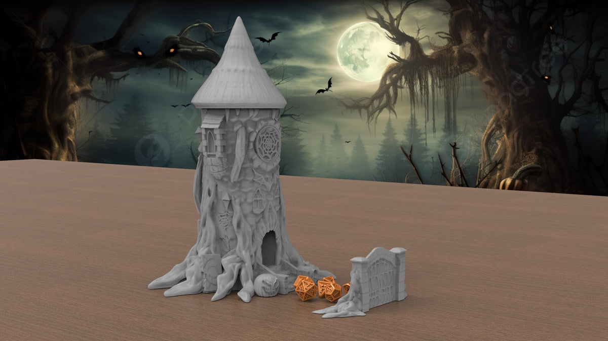 Halloween Dice Tower Spooky Tabletop Gaming Accessory Unique RPG Dice Roller Perfect Gift for Gamers and Halloween Lovers